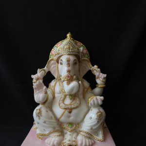 White Marble Ganesh
